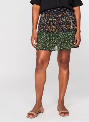 Jupe courte coupe évasée noir BONOBO femme