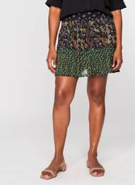 Jupe courte coupe évasée noir BONOBO femme