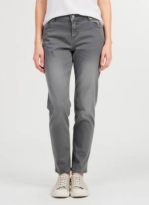 Jeans coupe slim stretch taille normale gris GRAIN DE MALICE femme