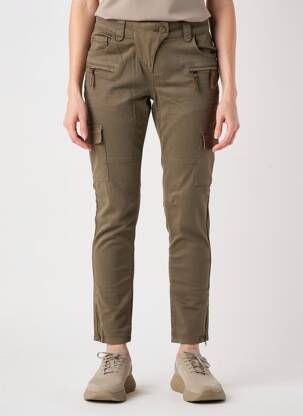 Pantalon cargo tissage popeline taille basse marron LA REDOUTE femme