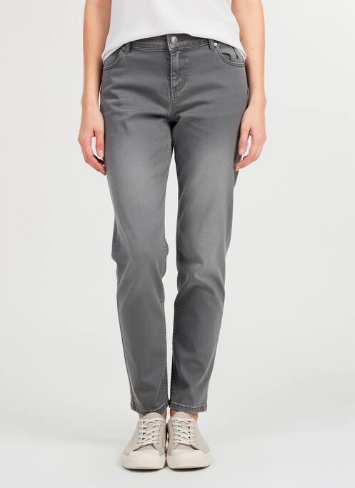 Jeans coupe slim stretch taille normale gris GRAIN DE MALICE femme