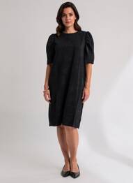 Robe mi-longue manches courtes manches courtes noir MOLLY BRACKEN femme