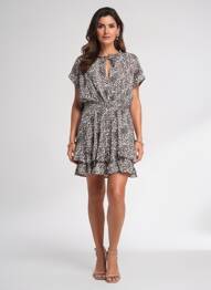Robe mi-longue manches courtes manches courtes noir MOLLY BRACKEN femme