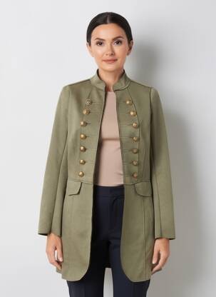 Veste casual col rond vert MOLLY BRACKEN femme