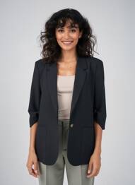 Blazer finition intérieure doublée noir CREAM femme