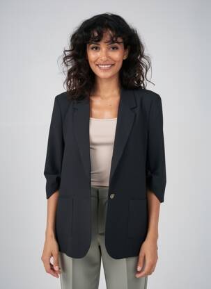 Blazer finition intérieure doublée noir CREAM femme