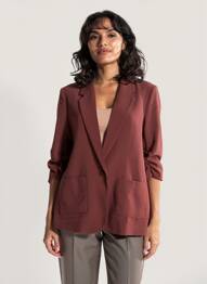 Blazer finition intérieure doublée marron CREAM femme