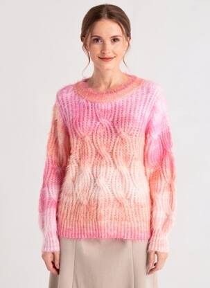 Pull coupe cintrée manches longues rose MOLLY BRACKEN femme