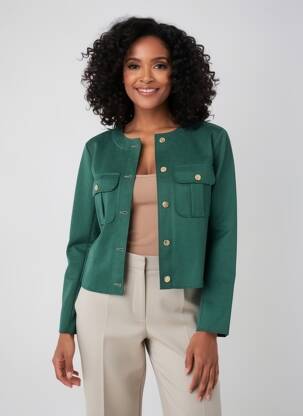 Veste casual col rond vert MOLLY BRACKEN femme