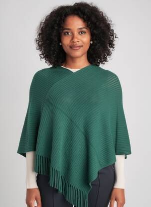 Poncho coupe ample vert MOLLY BRACKEN femme