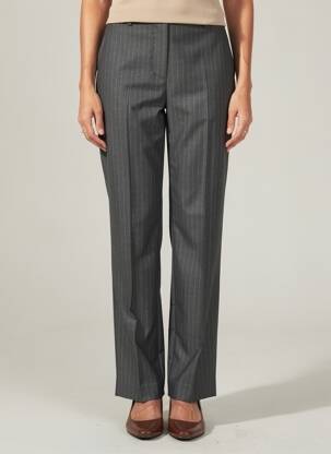 Pantalon droit tissage crêpe taille haute noir CREAM femme