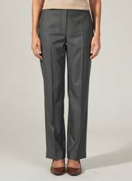 Pantalon droit taille à pinces taille haute noir CREAM femme