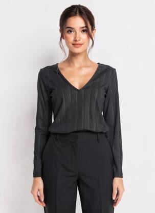 Top stretch manches longues noir JUS D'ORANGE femme
