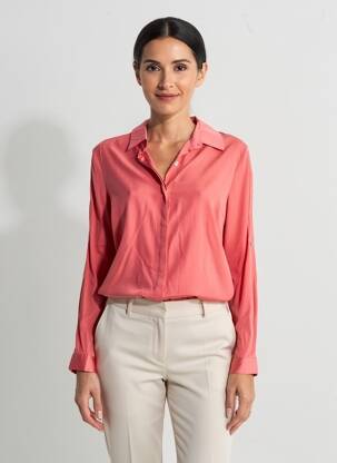 Chemisier coupe cintrée manches longues rose SARAH JOHN femme