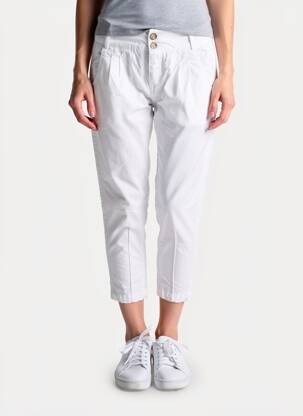 Pantacourt tissage popeline taille normale blanc KAPORAL femme