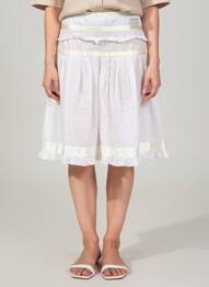 Jupe mi-longue taille normale blanc CALVIN KLEIN femme