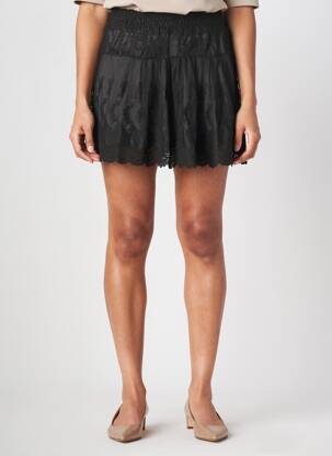 Jupe courte taille élastique noir AN' GE femme