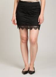 Jupe courte taille élastique noir AN' GE femme