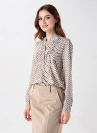 Blouse tissage popeline manches longues beige PEPE JEANS femme
