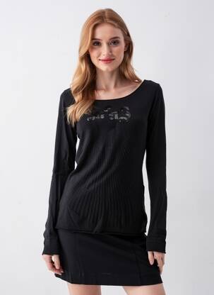 T-shirt manches longues manches longues noir GUESS femme