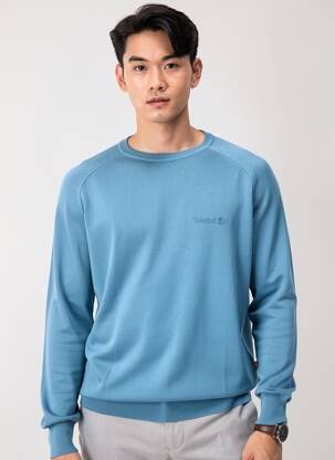 Pull stretch manches longues bleu TIMBERLAND homme