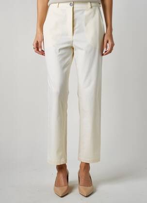 Pantalon droit taille élastique blanc MON N°2 femme