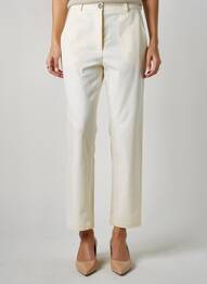 Pantalon droit taille élastique blanc MON N°2 femme