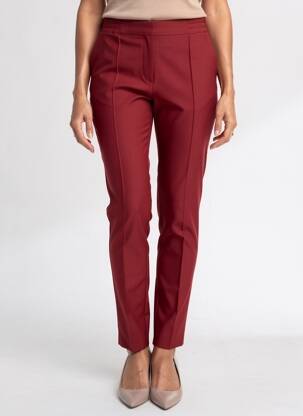 Pantalon slim taille élastique marron NATHALIE VLEESCHOUWER femme