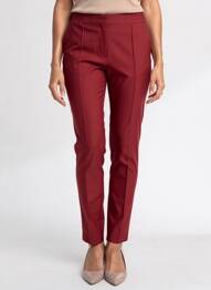 Pantalon slim taille élastique marron NATHALIE VLEESCHOUWER femme
