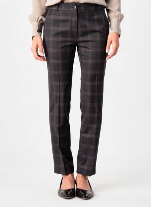 Pantalon slim tissage popeline taille normale gris REVD'ELLE femme
