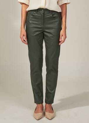 Pantalon slim stretch taille normale vert SARAH JOHN femme