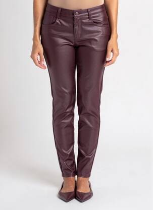 Pantalon slim stretch taille normale violet SARAH JOHN femme