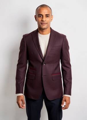 Blazer poches violet CARNET DE VOL homme