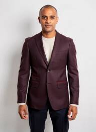 Blazer poches violet CARNET DE VOL homme