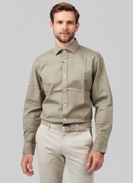Chemise manches longues manches longues vert CARNET DE VOL homme