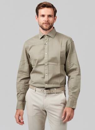 Chemise manches longues manches longues vert CARNET DE VOL homme