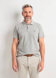 Polo coupe cintrée manches courtes gris CARNET DE VOL homme