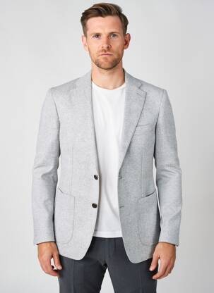 Blazer tissage chiné gris CARNET DE VOL homme