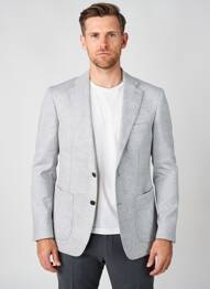 Blazer tissage chiné gris CARNET DE VOL homme