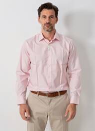 Chemise manches longues fermeture boutonnée sur le devant rose CARNET DE VOL homme