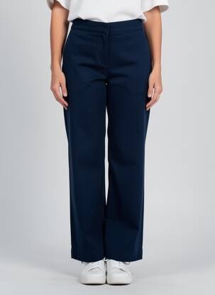 Pantalon chino tissage popeline taille normale bleu SAINT JAMES femme