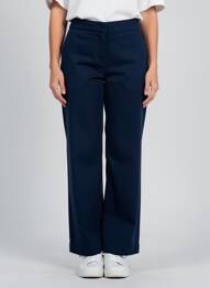 Pantalon chino tissage popeline taille normale bleu SAINT JAMES femme