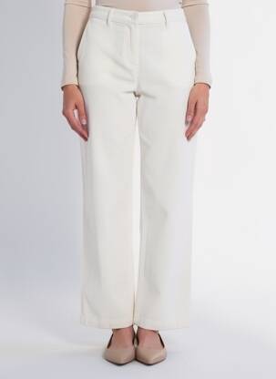 Pantalon droit stretch taille normale blanc SAINT JAMES femme