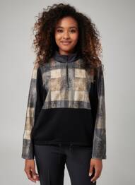 Sweat-shirt manches longues manches longues gris NÜ femme