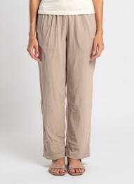 Pantalon droit taille élastique beige ZHRILL femme