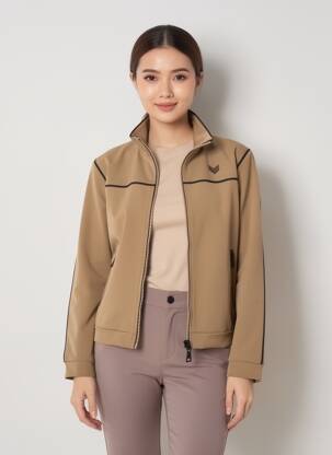 Veste casual coupe droite marron HBT femme