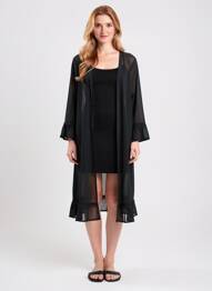 Déshabillé légère et transparente noir PIEGE femme