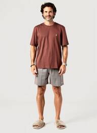 Pyjashort stretch marron EMINENCE homme