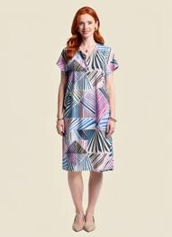 Robe mi-longue manches courtes manches courtes bleu JUPER femme