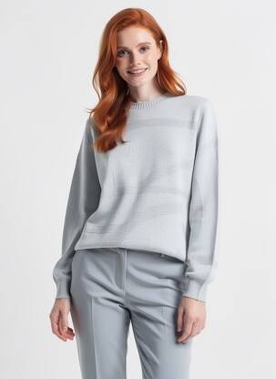 Pull stretch manches longues gris JUPER femme